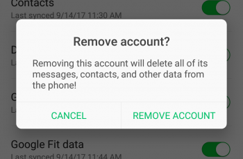 How to remove Google account from Android phone