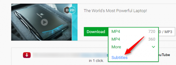 Download YouTube Video Subtitle