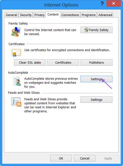 Internet Explorer Password Manager