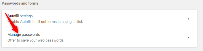 Store Passwords on Chrome