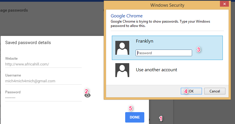 See password in Chrome