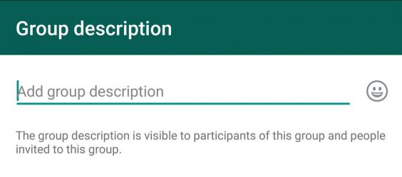 WhatsApp Group Description
