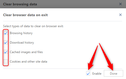 Clear UC Browser Caches