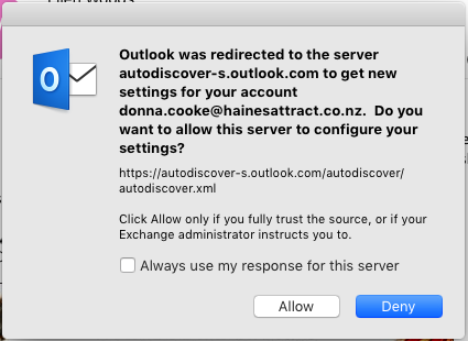 Autodiscover-s.outlook.com Redirect