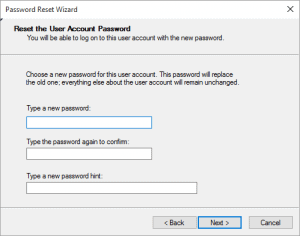 Windows 10 password reset