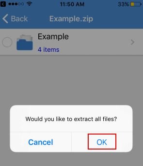 Extract files