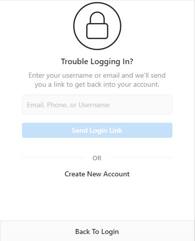 Instagram login not working