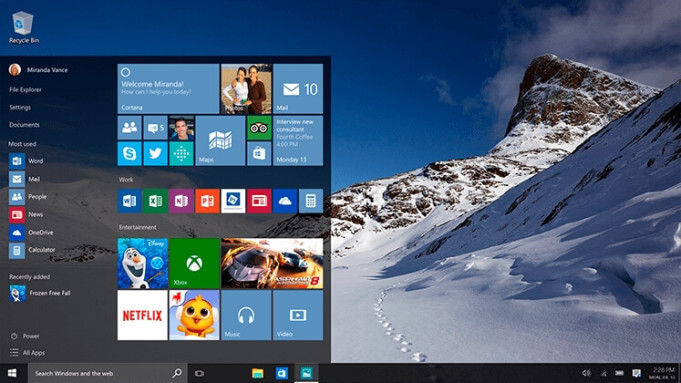 Open Settings in Windows 10