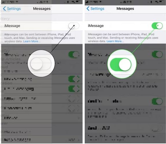 Disable iMessage app