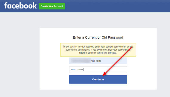 How to recover Facebook password without confirmation reset code