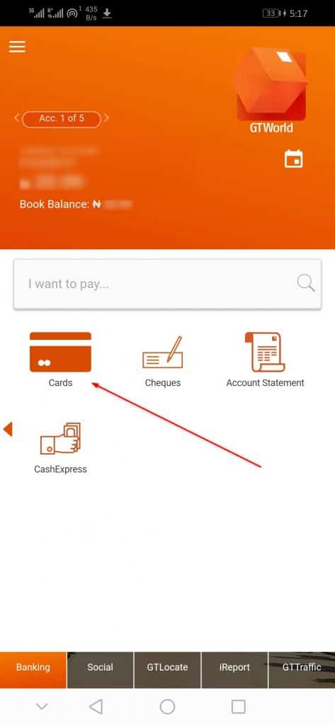 Block GTBank ATM Card using Code