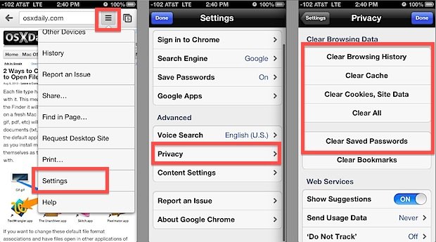 How to clear the cache on iPhone