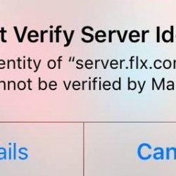 iPhone Cannot Verify Server Identity