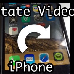 Show the video rotation screen on iPhone
