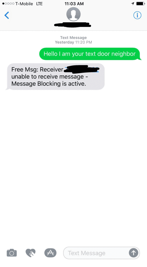 What does Message Blocking is Active Mean
