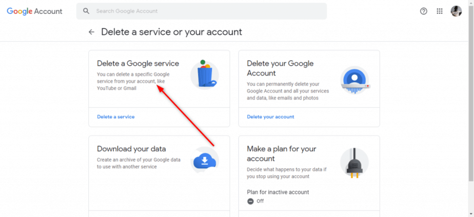 Delete a Google Service