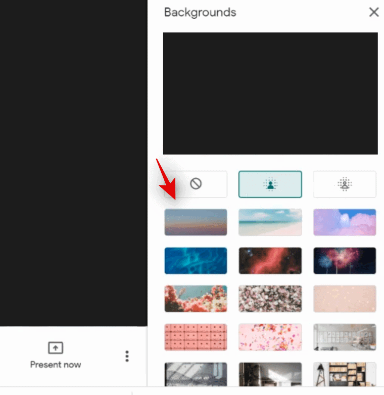 How to change background on Google Meet