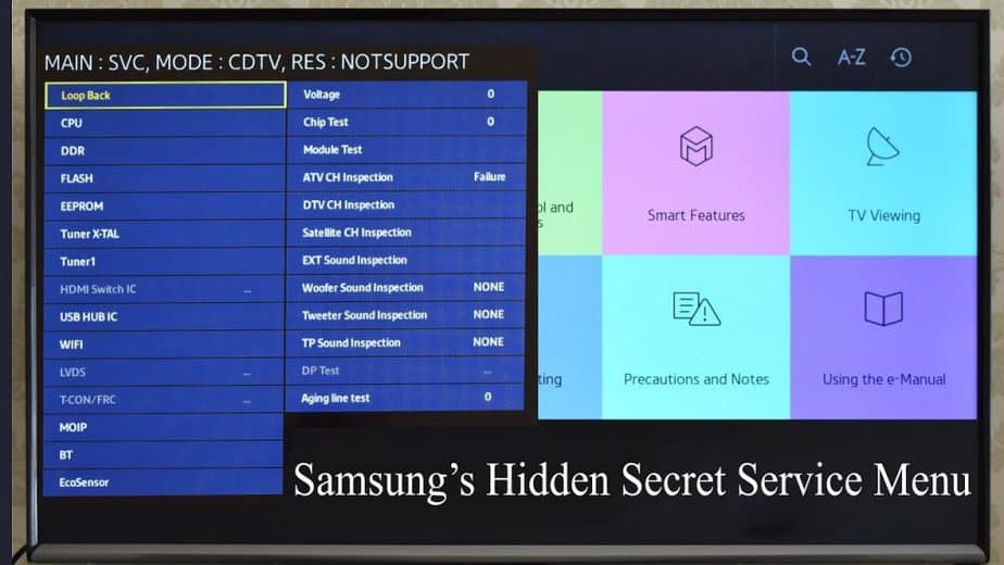 Samsung TV Secret Menu