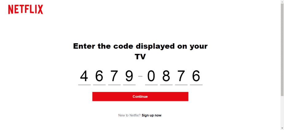 Netflix.com/tv8 enter code