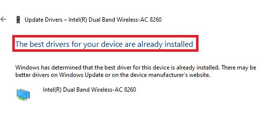 Driver already installed