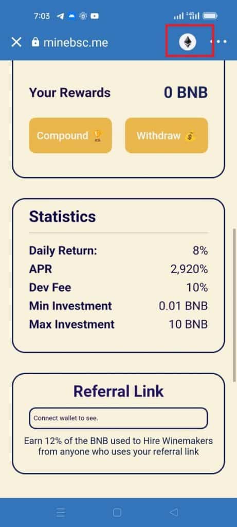 Change network to BNB