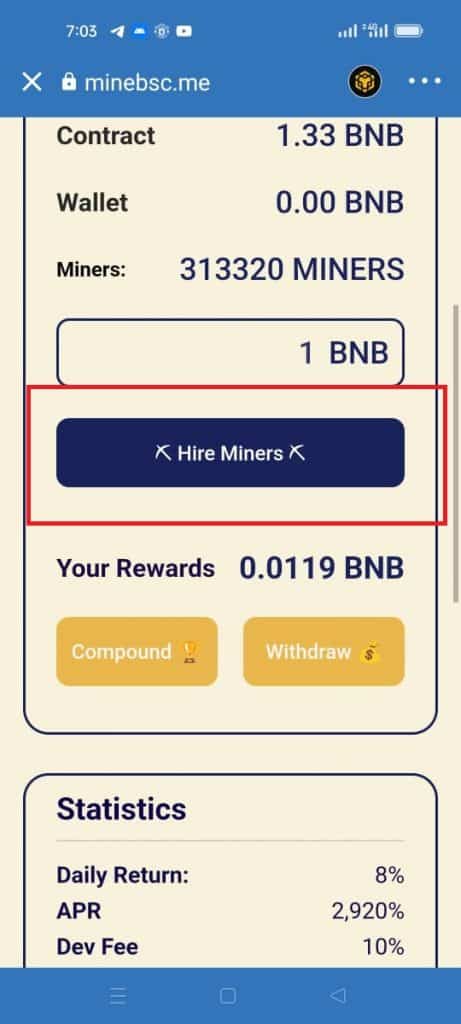 Hore BNB Miner