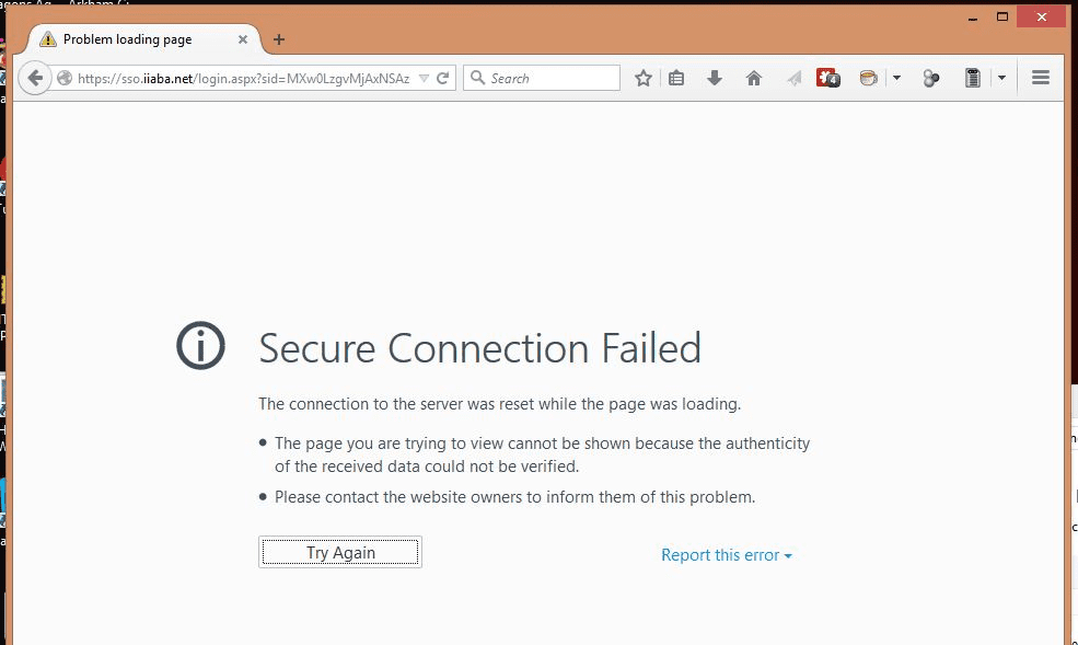Secure Connection Failed Firefox