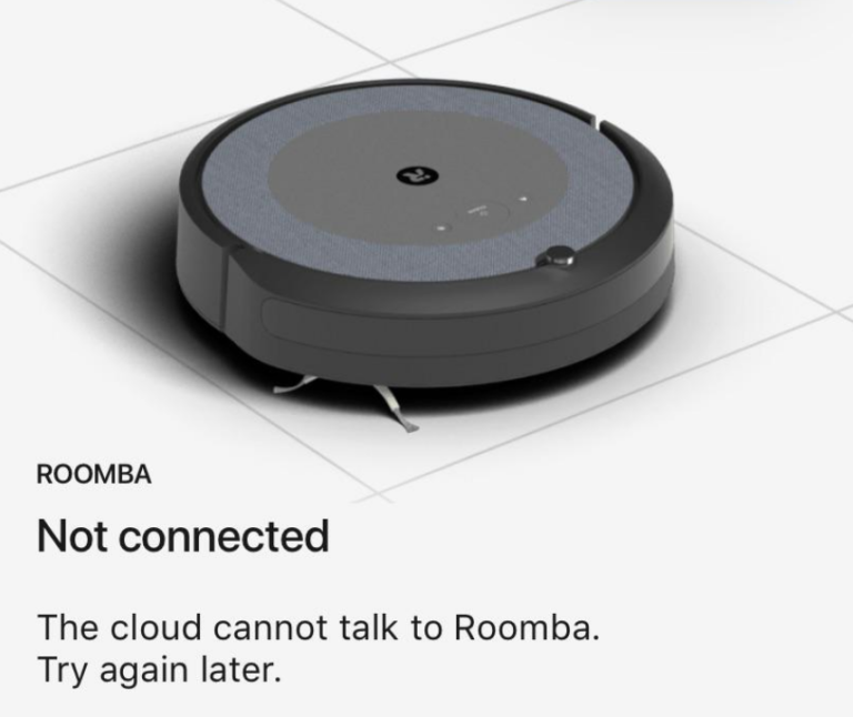 Roomba not connecting to cloud