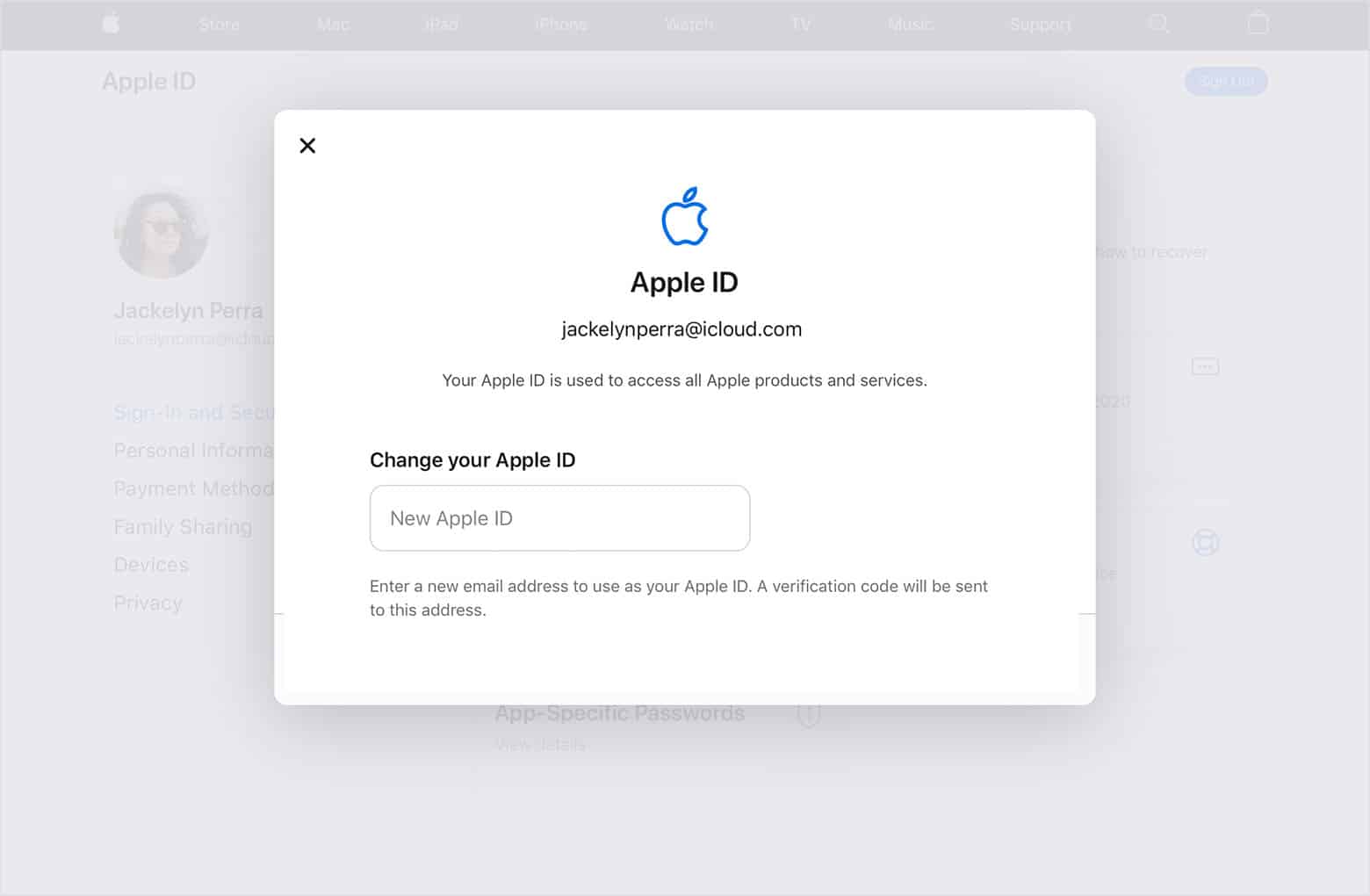 change your Apple ID