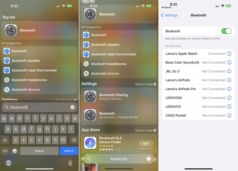 Search your iPhone using Spotlight