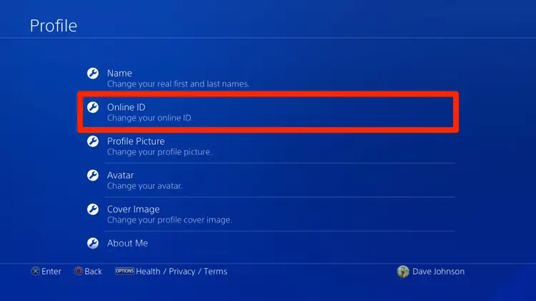 change your name on fortnite using PS4
