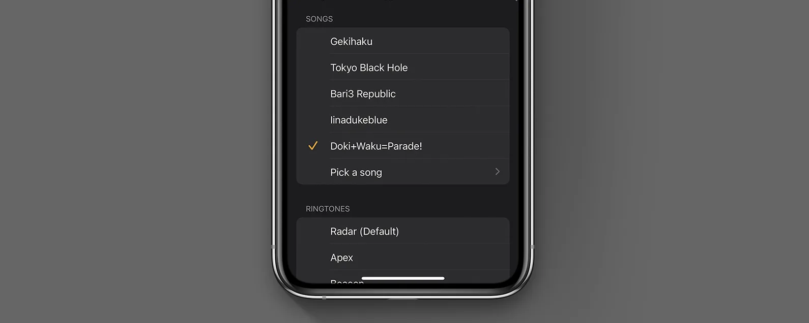 set a song as an alarm