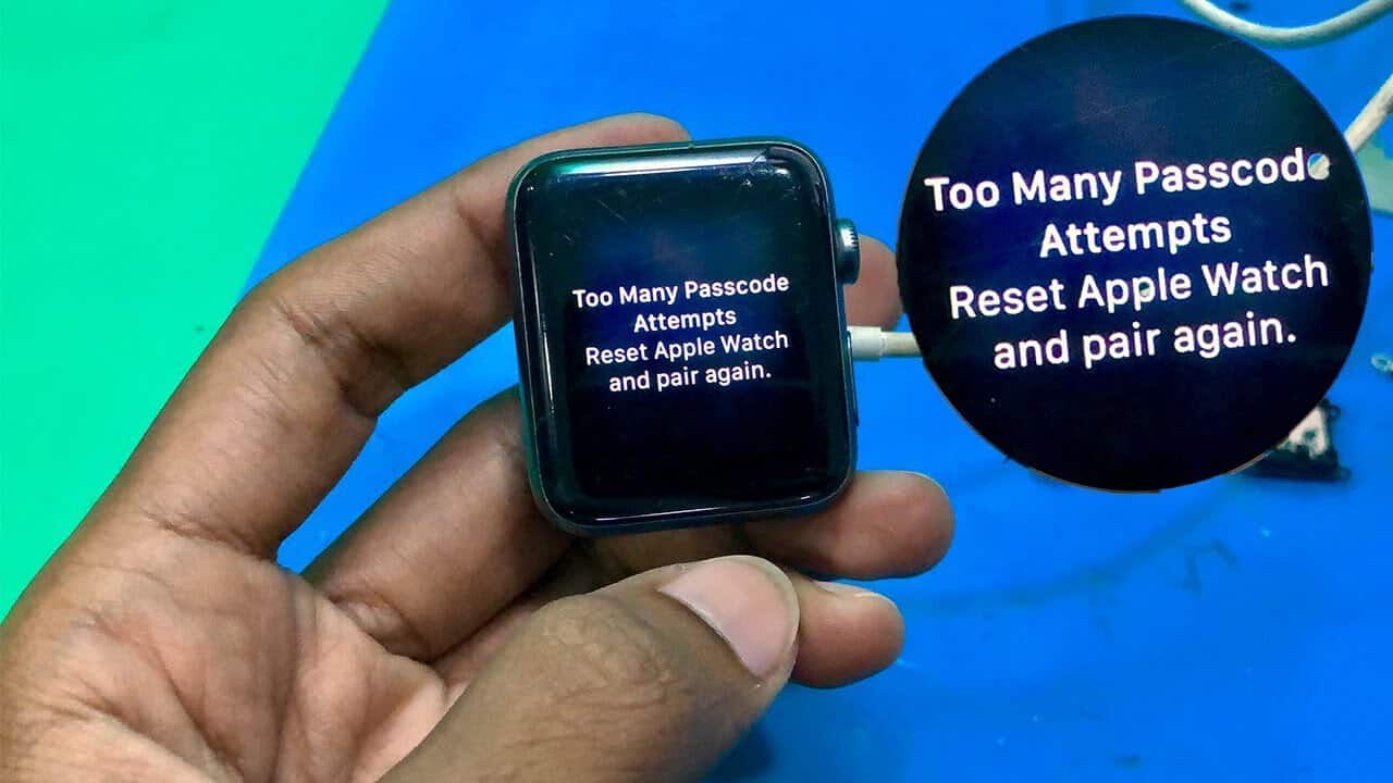 Reset Apple Watch after too many Passcode Attempts