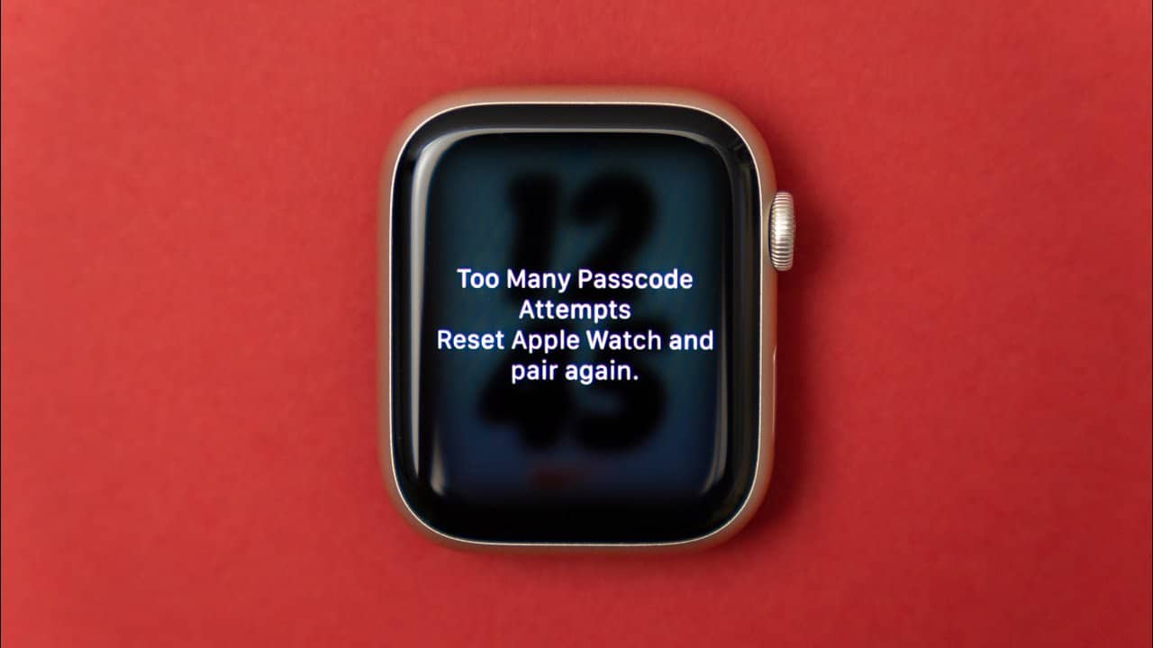 Too many Passcode Attempts reset Apple Watch and Pair Again