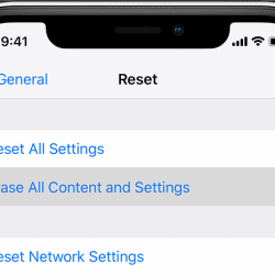 factory reset iphone